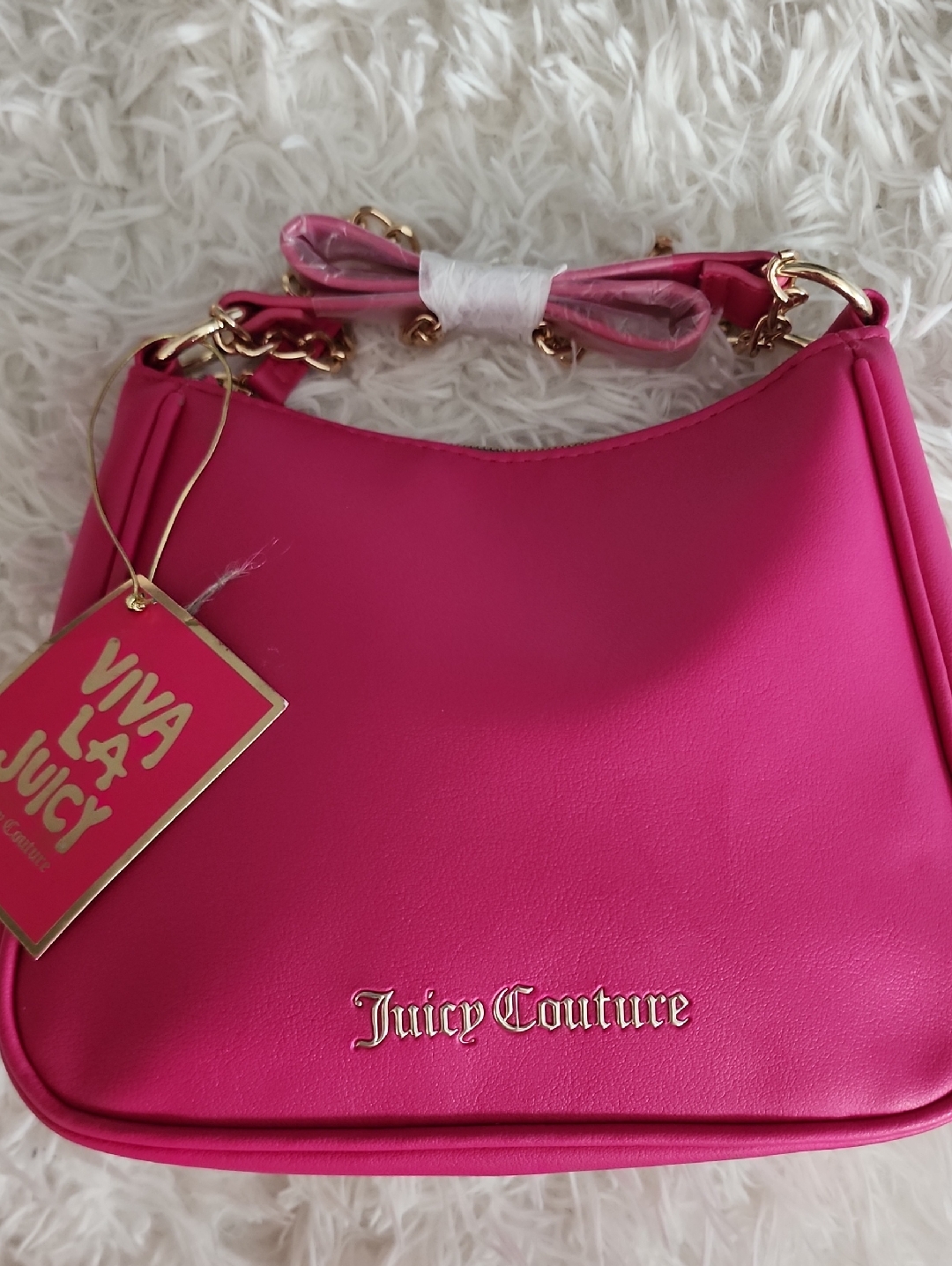 Juicy Couture Bright Pink Viva La Juicy Shoulder Bag